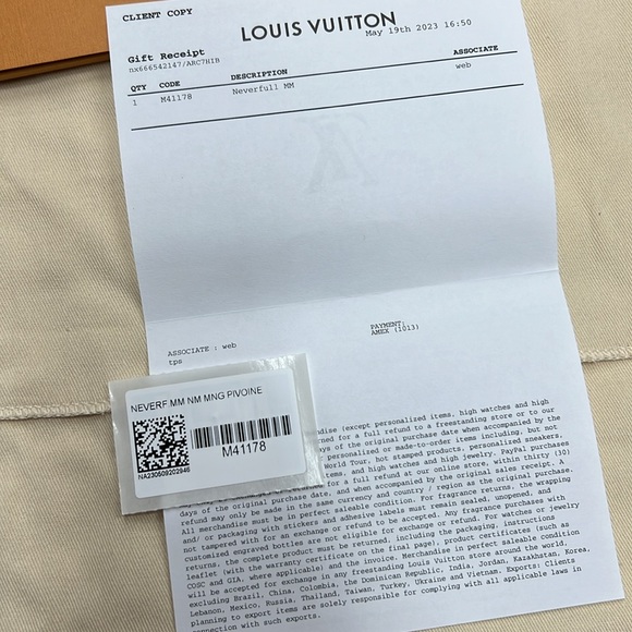 NWT: Louis Vuitton Neverfull MM -Pivoine Pink - Picture 5 of 5